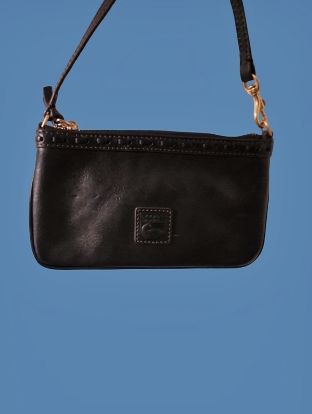 Vintage HTF Dooney & Bourke Black Leather Wristlet